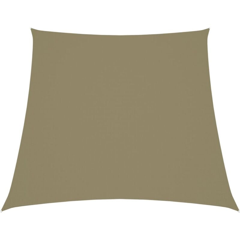 

vidaXL Toldo de vela trapezoidal de tela oxford beige 4/5x3 m - Beige