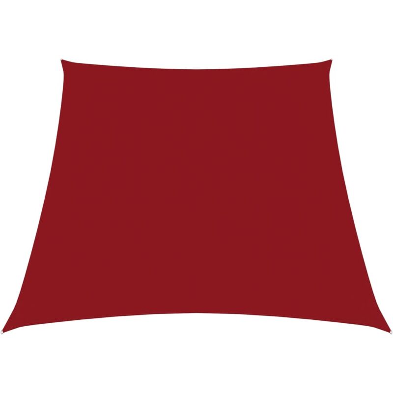 

vidaXL Toldo de vela trapezoidal de tela oxford rojo 4/5x3 m - Rojo