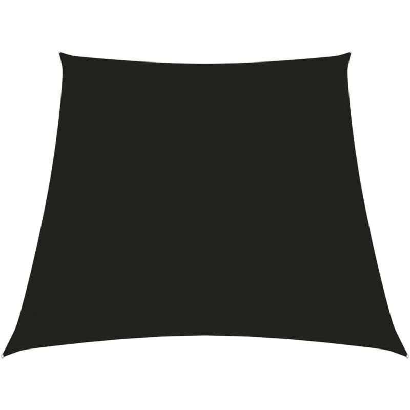 

vidaXL Toldo de vela trapezoidal de tela oxford negro 3/4x2 m - Negro