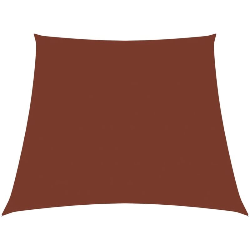 

vidaXL Toldo de vela trapezoidal de tela oxford terracota 4/5x3 m - Marrón