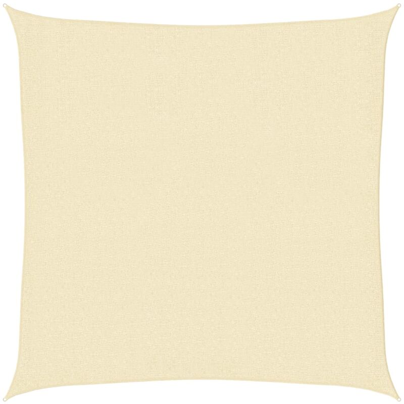 

vidaXL Toldo de Vela 100% HDPE Lona Sombra 3.6x3.6 m Cuadrado Crema - Crema