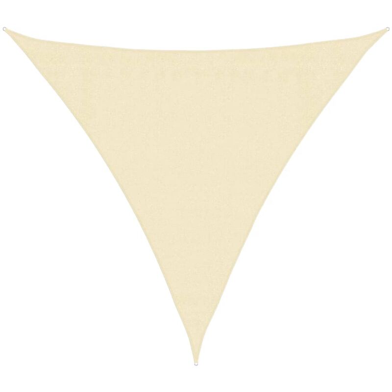 

vidaXL Toldo de Vela 100% HDPE Lona Sombra 3.6x3.6x3.6 m Triangular Crema - Crema