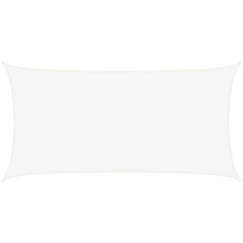 

vidaXL Toldo de Vela 100% HDPE Lona Sombra 2x4 m Rectangular Blanco - Blanco