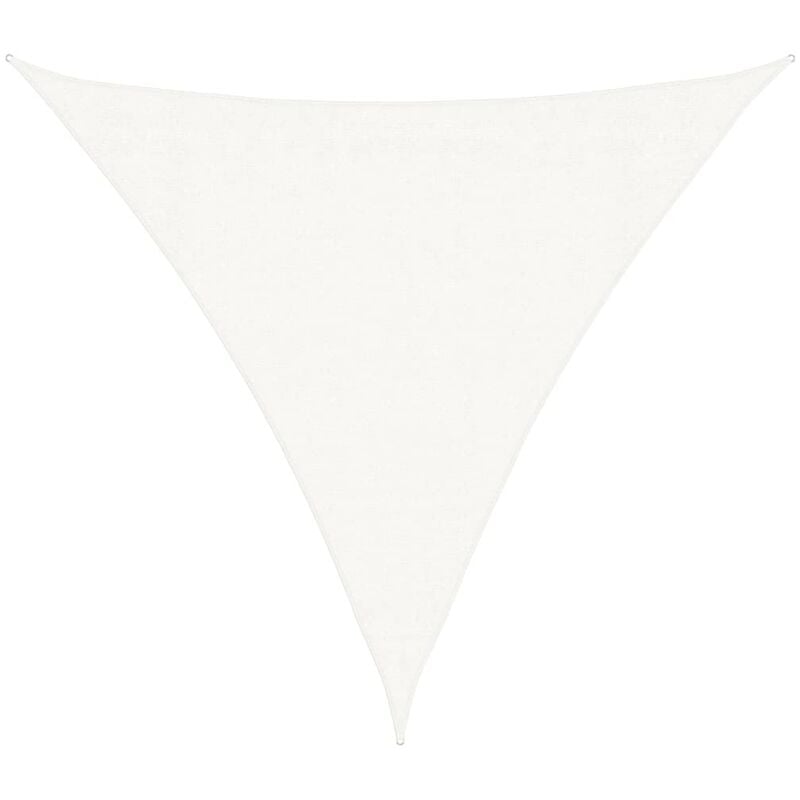 

vidaXL Toldo de Vela 100% HDPE Lona Sombra 3.6x3.6x3.6 m Triangular Blanco - Blanco