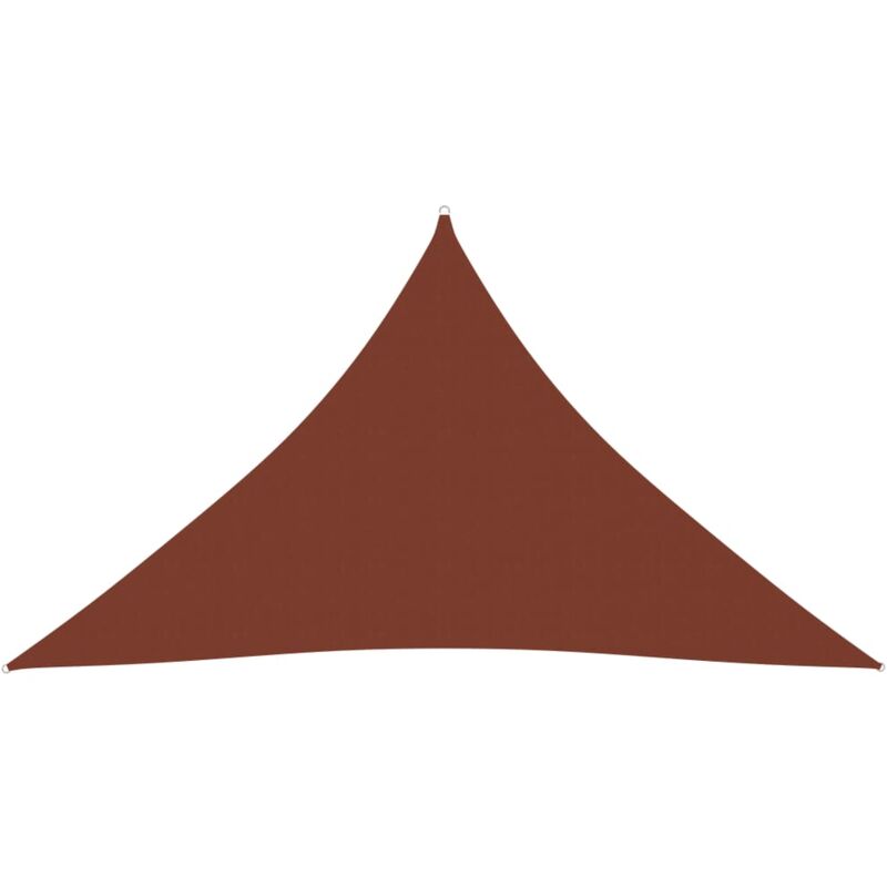 

vidaXL Toldo de vela triangular de tela oxford terracota 3x3x4,24 m - Marrón