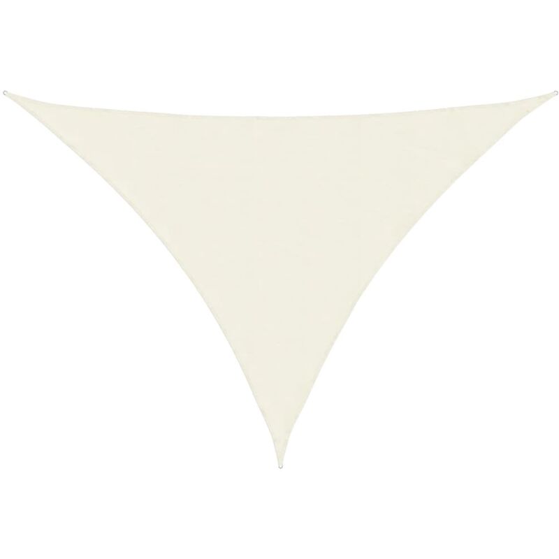 

vidaXL Toldo de vela triangular de tela oxford crema 5x7x7 m - Crema