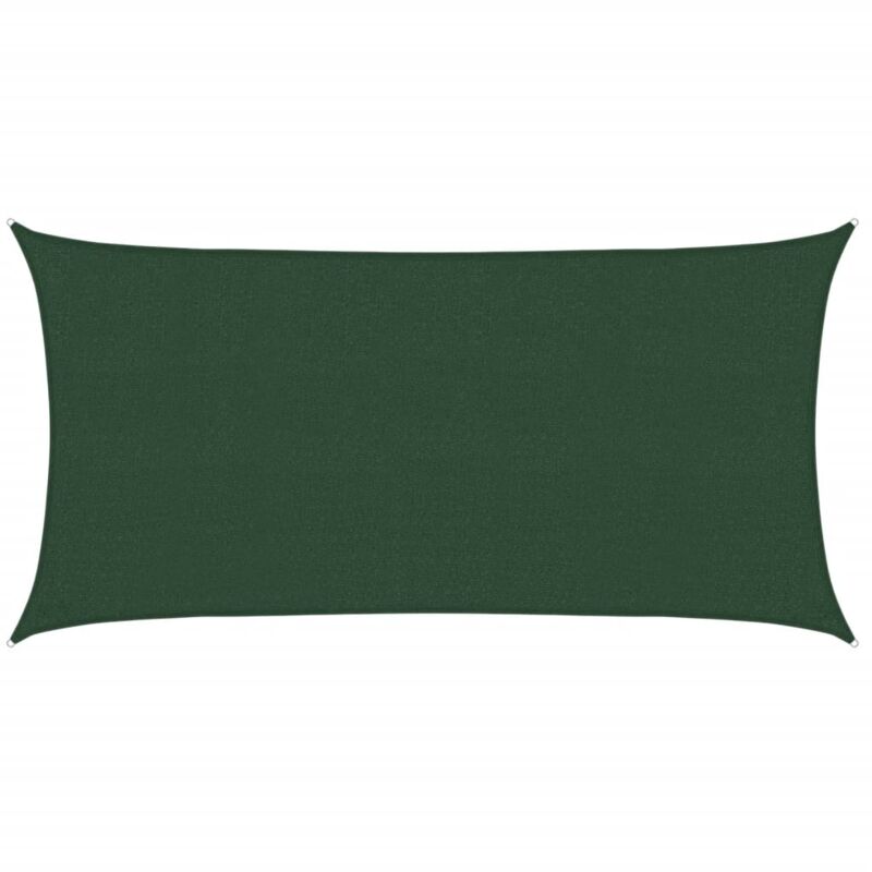 

vidaXL Toldo de vela verde oscuro HDPE 160 g/m² 2,5x4,5 m - Verde