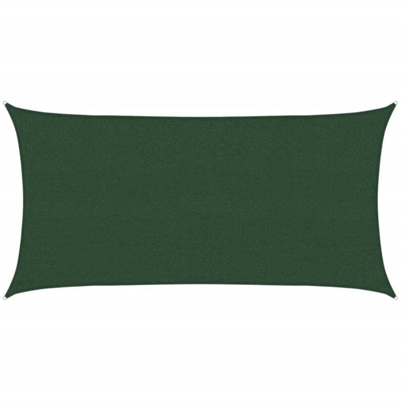 

Toldo de vela verde oscuro HDPE 160 g/m² 2,5x5 m - Verde - Vidaxl