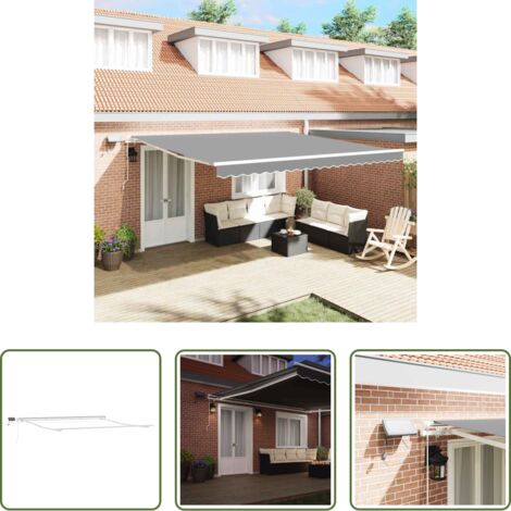 vidaXL Toldo exterior -  Estructura del Toldo Manual 500 x 350 cm Aluminio