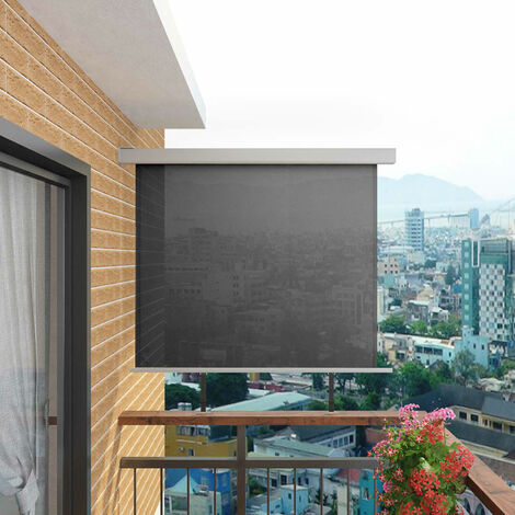 vidaXL Toldo lateral de balcon multifuncional 150x200 cm gris
