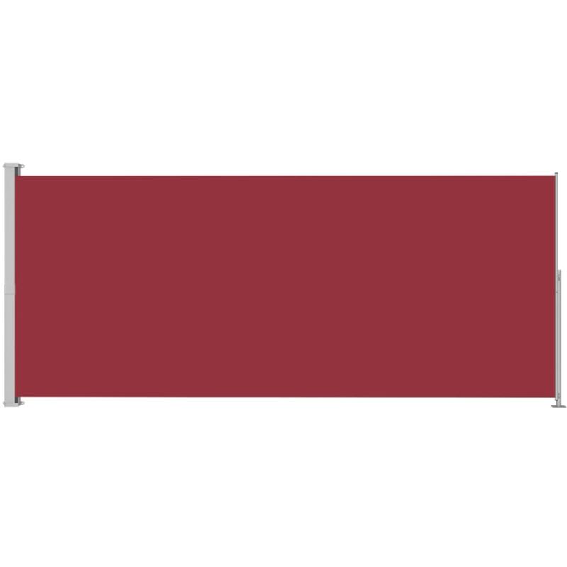

vidaXL Toldo lateral retráctil para patio rojo 220x500 cm - Rojo