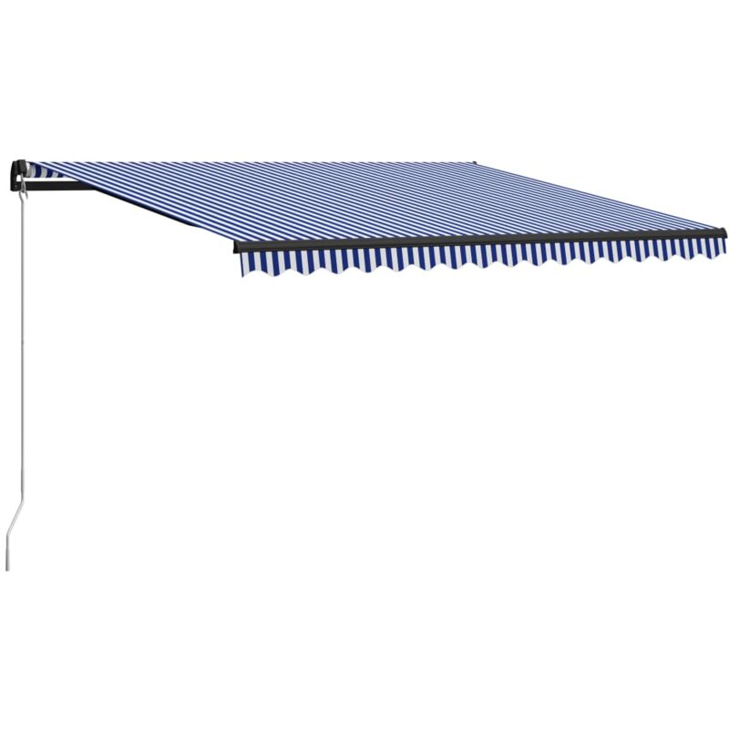 

Toldo manual retráctil azul y blanco 400x300 cm - Azul - Vidaxl