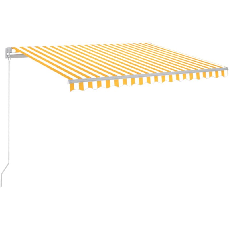 

Toldo manual retráctil con LED amarillo y blanco 300x250 cm - Amarillo - Vidaxl