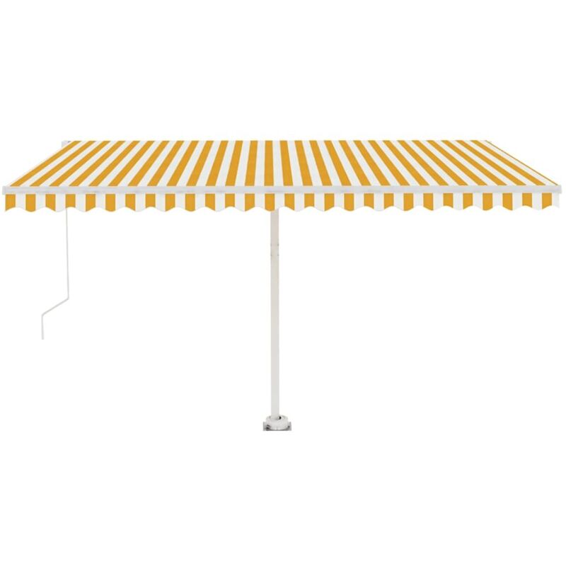 

Toldo manual retráctil con LED amarillo y blanco 400x350 cm - Amarillo - Vidaxl