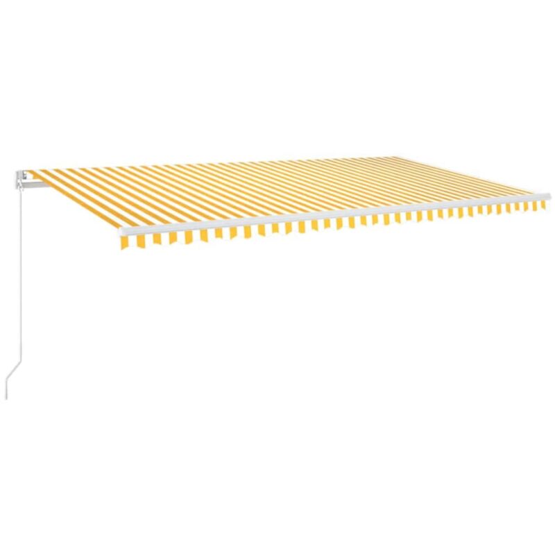 

Toldo manual retráctil con LED amarillo y blanco 600x300 cm - Amarillo - Vidaxl