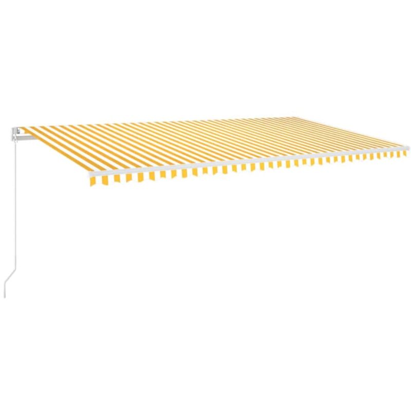 

Toldo manual retráctil con LED amarillo y blanco 600x350 cm - Amarillo - Vidaxl