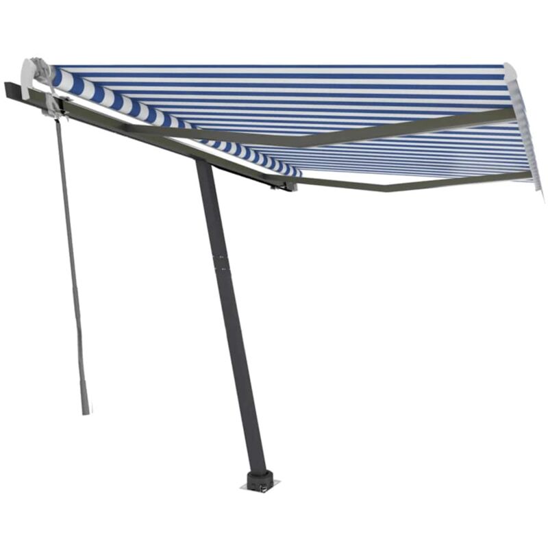 

Toldo manual retráctil con LED azul y blanco 300x250 cm - Azul - Vidaxl