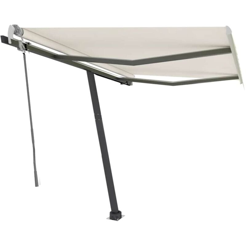 

Toldo manual retráctil con LED color crema 300x250 cm - Crema - Vidaxl