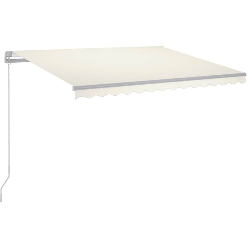 

Toldo manual retráctil con LED color crema 300x250 cm - Crema - Vidaxl