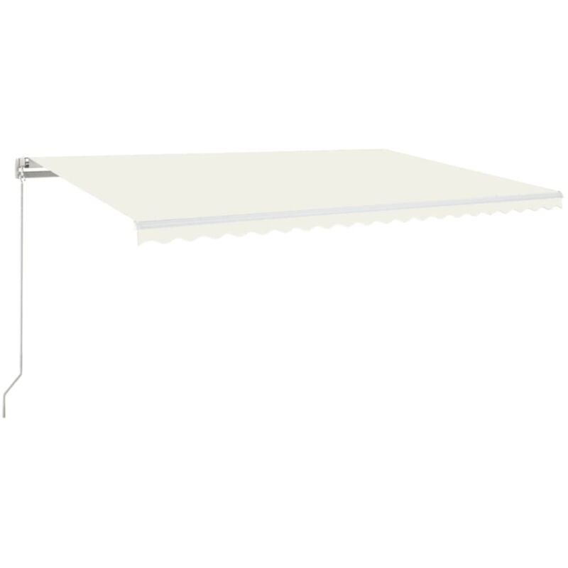

Toldo manual retráctil con LED color crema 500x300 cm - Crema - Vidaxl
