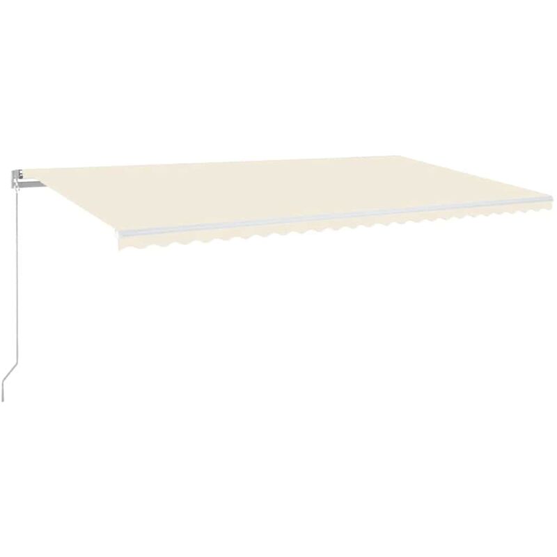 

Toldo manual retráctil con LED color crema 600x300 cm - Crema - Vidaxl