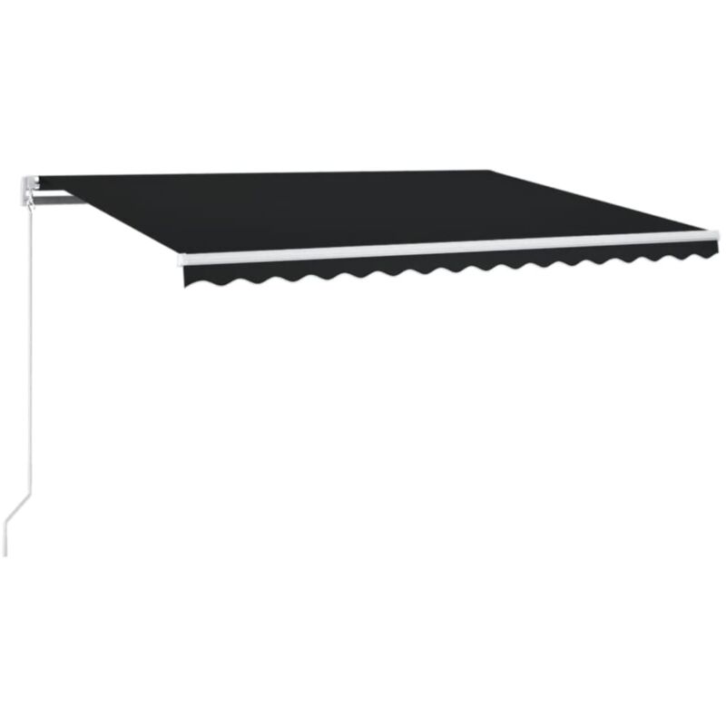 

Toldo manual retráctil gris antracita 450x350 cm - Antracita - Vidaxl