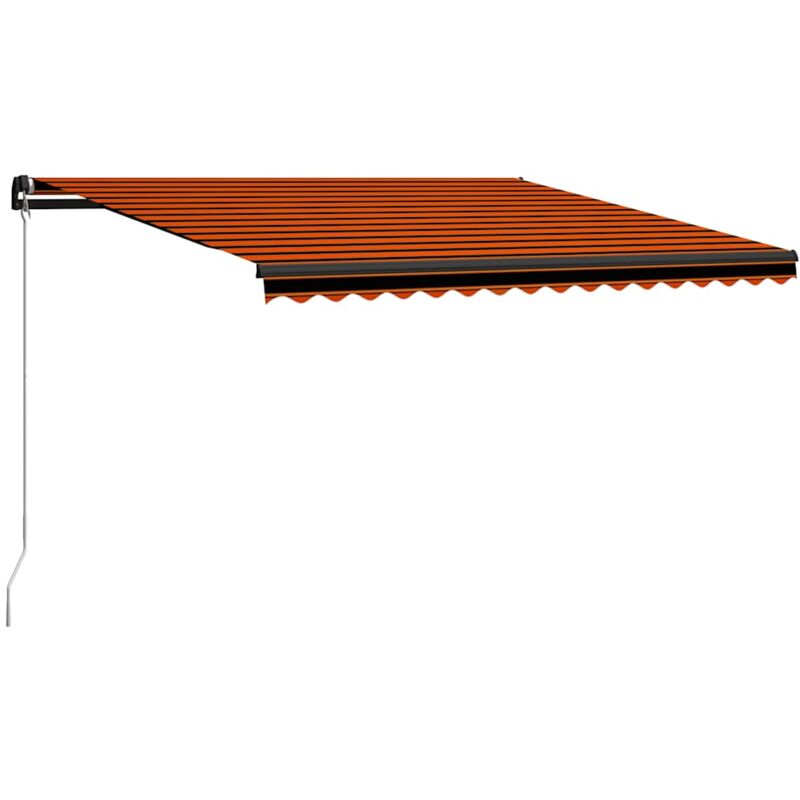 

Toldo manual retráctil naranja y marrón 400x300 cm - Naranja - Vidaxl