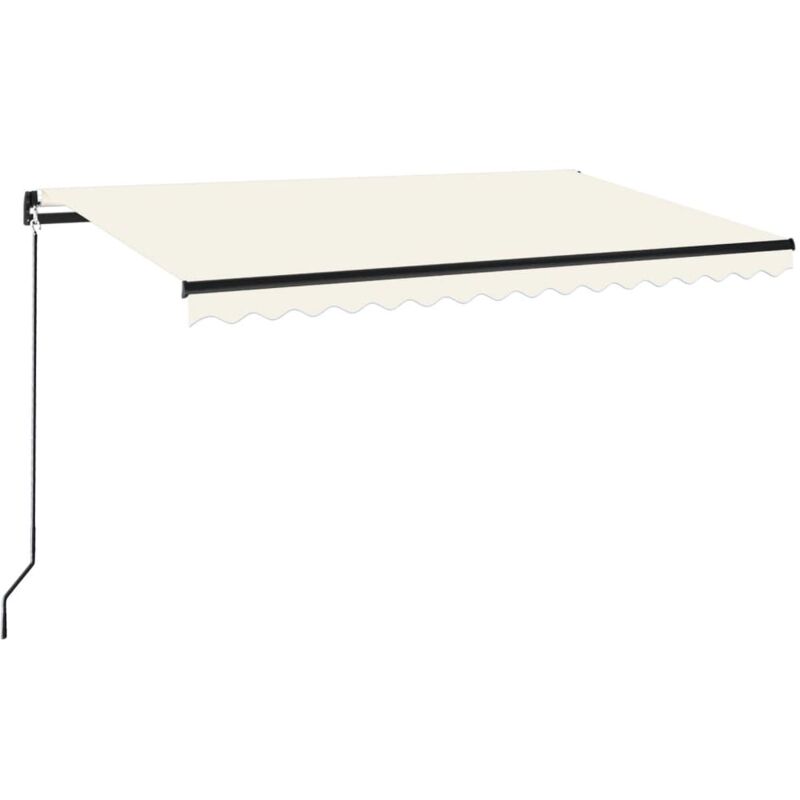 

Toldo manual retráctil color crema 450x350 cm - Crema - Vidaxl
