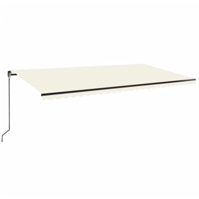 

Toldo manual retráctil color crema 600x350 cm - Crema - Vidaxl