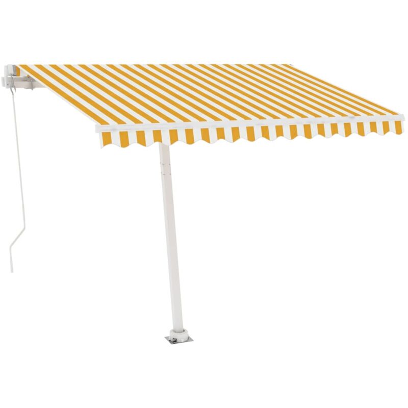 

Toldo manual retráctil con LED amarillo y blanco 300x250 cm - Amarillo - Vidaxl