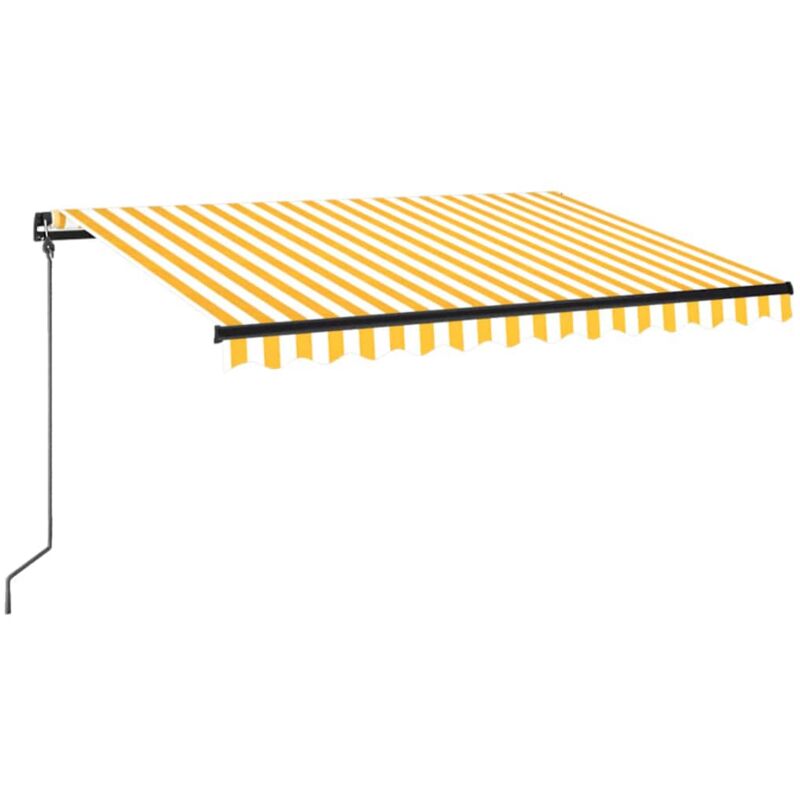 

Toldo manual retráctil con LED amarillo y blanco 350x250 cm - Amarillo - Vidaxl