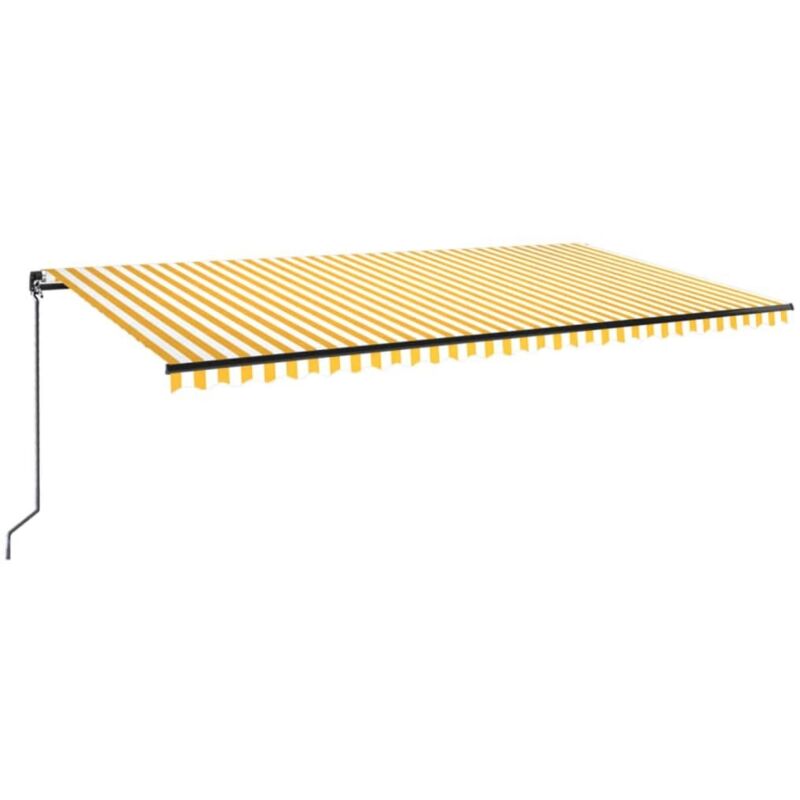 

Toldo manual retráctil con LED amarillo y blanco 600x350 cm - Amarillo - Vidaxl