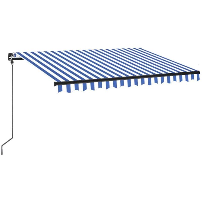 

Toldo manual retráctil con LED azul y blanco 350x250 cm - Azul - Vidaxl