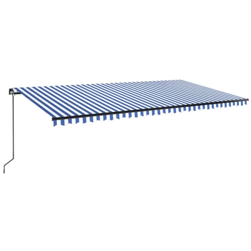 

Toldo manual retráctil con LED azul y blanco 600x300 cm - Azul - Vidaxl