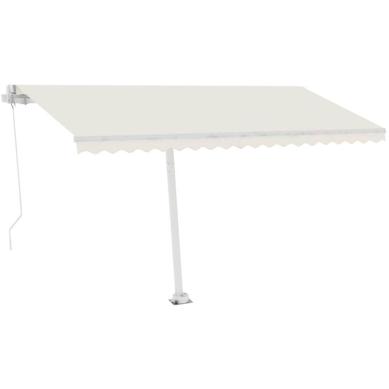 

Toldo manual retráctil con LED color crema 400x300 cm - Crema - Vidaxl