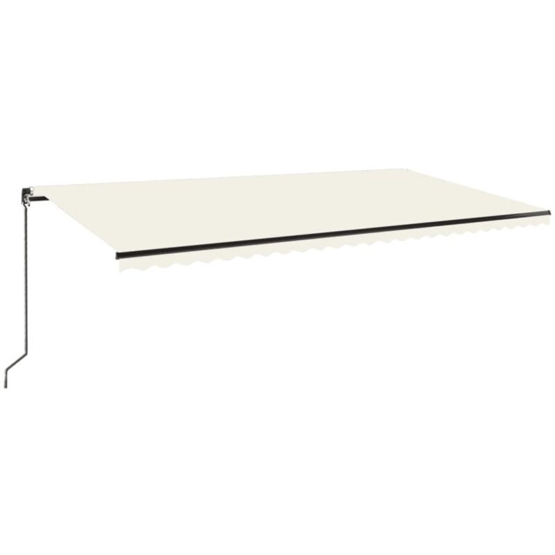 

Toldo manual retráctil con LED color crema 600x350 cm - Crema - Vidaxl