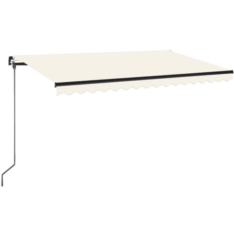 

Toldo manual retráctil con LED crema 450x350 cm - Crema - Vidaxl