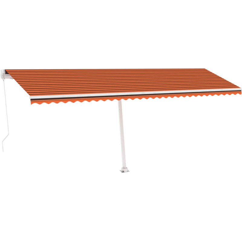 

Toldo manual retráctil con LED naranja y marrón 600x300 cm - Naranja - Vidaxl
