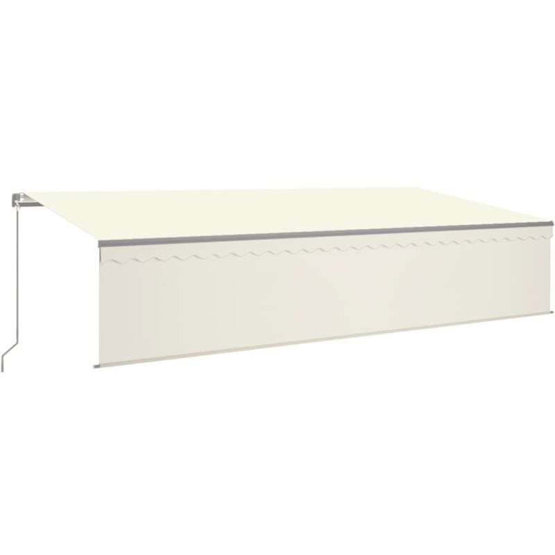 

Toldo manual retráctil con persiana 6x3 m crema - Crema - Vidaxl
