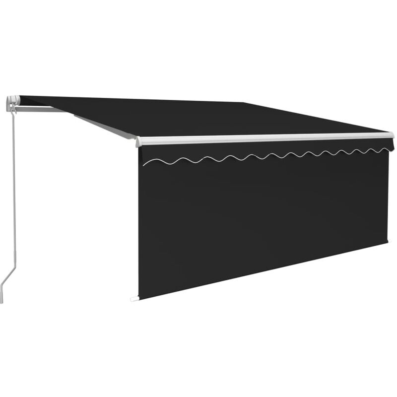 

Toldo manual retráctil con persiana LED gris antracita 3,5x2,5m - Antracita - Vidaxl