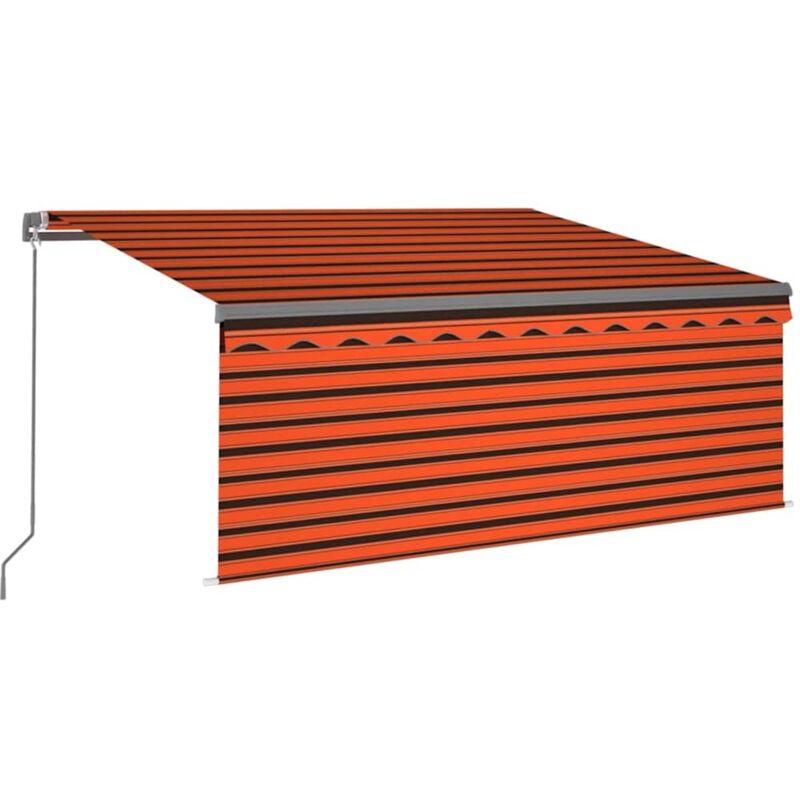 

Toldo manual retráctil con persiana LED naranja y marrón 3x2,5m - Naranja - Vidaxl