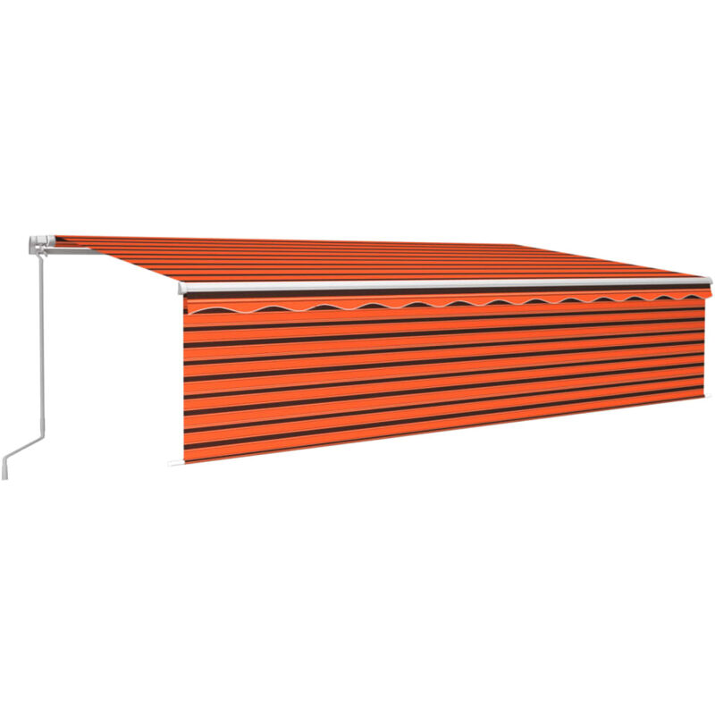 

Toldo manual retráctil con persiana naranja y marrón 6x3 m - Naranja - Vidaxl