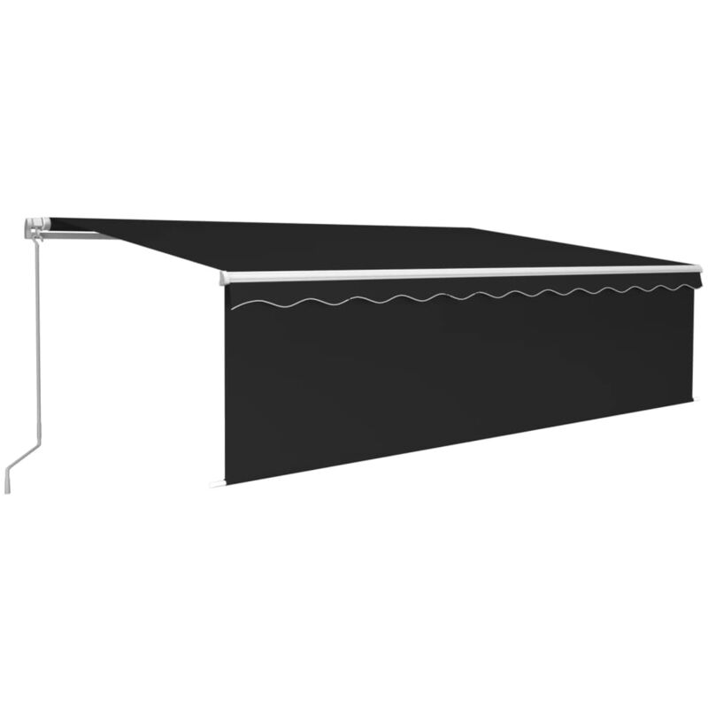 

Toldo manual retráctil con persiana y LEDs 5x3 m antracita - Antracita - Vidaxl