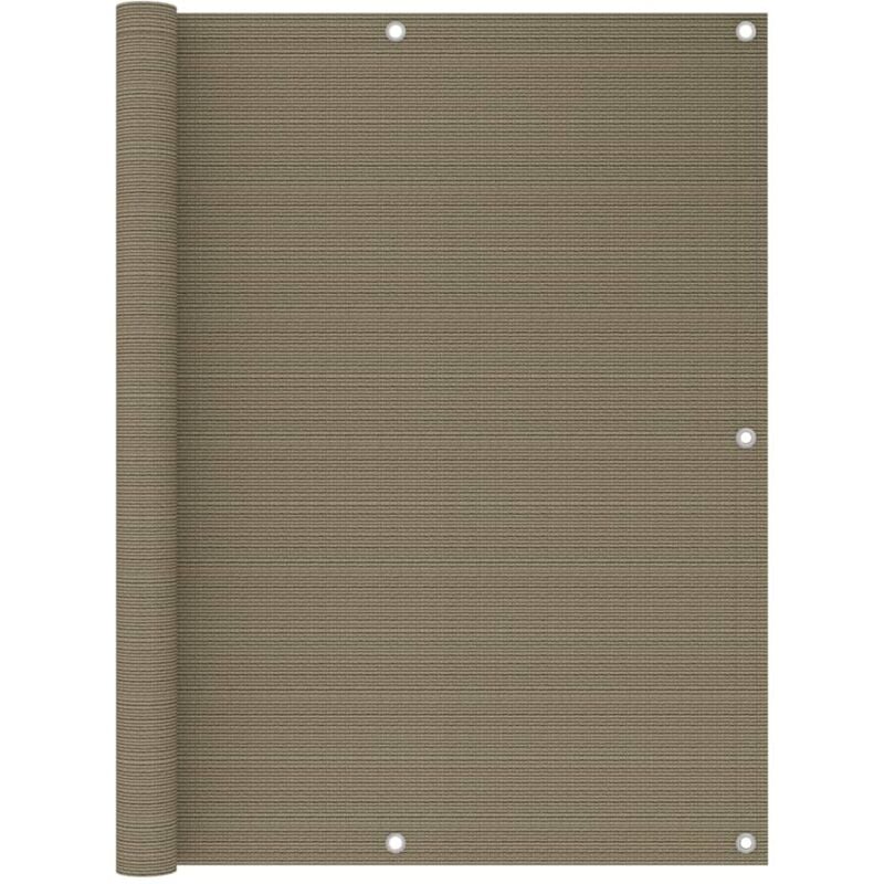 

vidaXL Toldo para balcón HDPE gris taupe 120x500 cm - Gris Topo