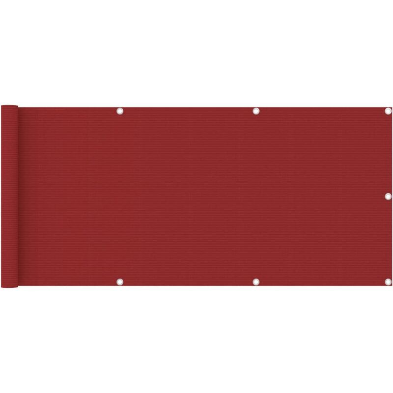 

vidaXL Toldo para balcón HDPE rojo 75x400 cm - Rojo