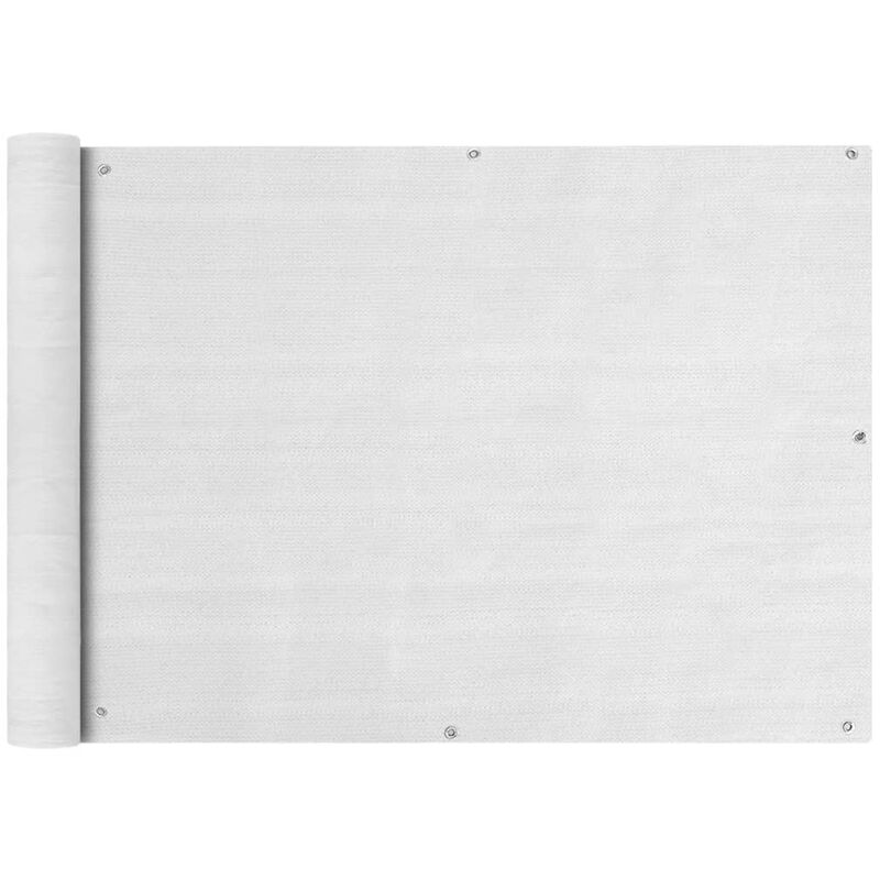 

Toldo para balcón HDPE 75x400 cm blanco