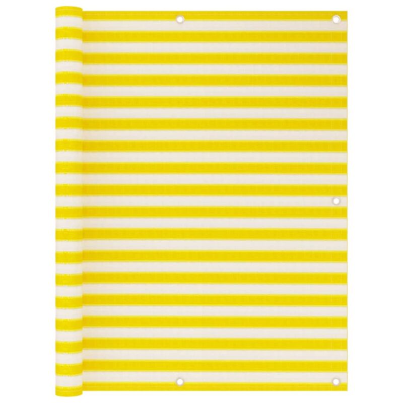 

Toldo para balcón HDPE amarillo y blanco 120x500 cm - Multicolor - Vidaxl