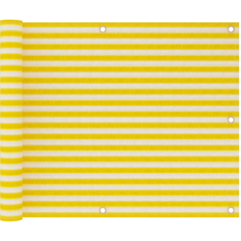 

Toldo para balcón HDPE amarillo y blanco 75x300 cm - Multicolor - Vidaxl