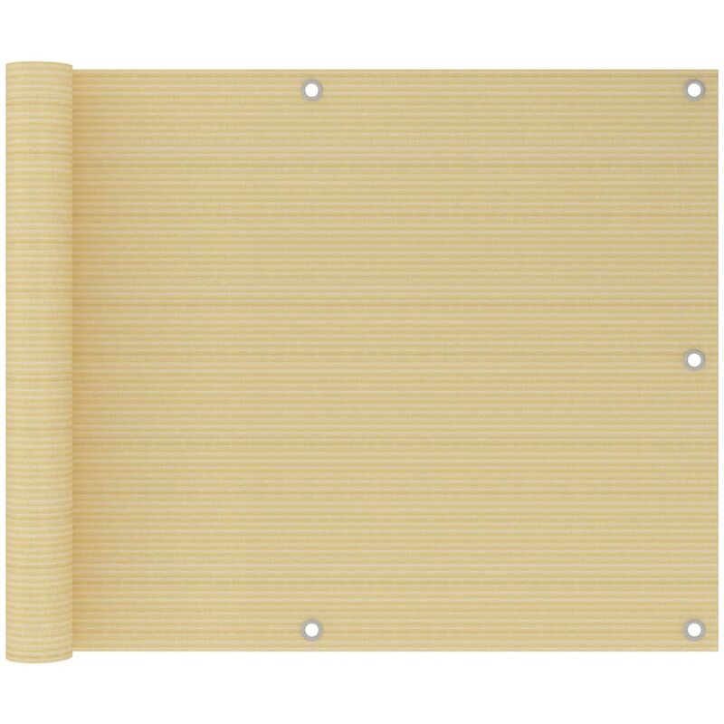 

vidaXL Toldo para balcón HDPE beige 75x400 cm - Beige