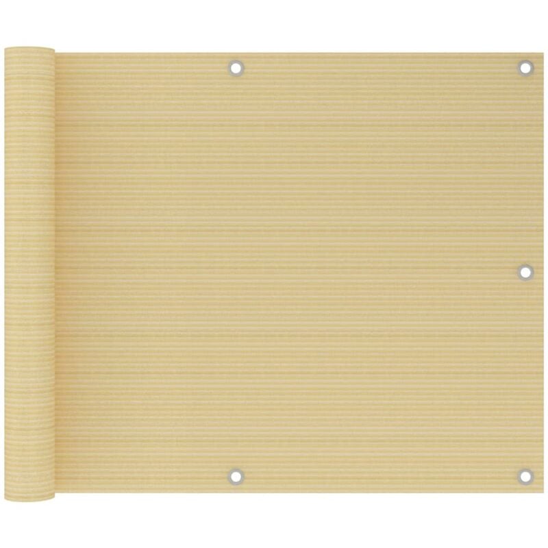 

vidaXL Toldo para balcón HDPE beige 75x500 cm - Beige